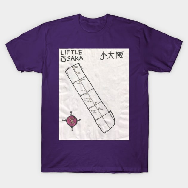 Little Osaka T-Shirt by PendersleighAndSonsCartography